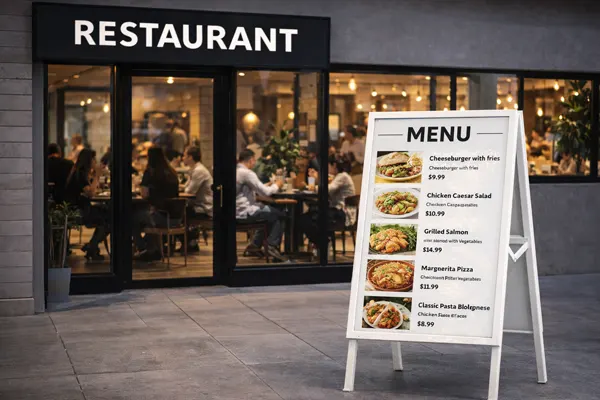 A Stand Menu Display