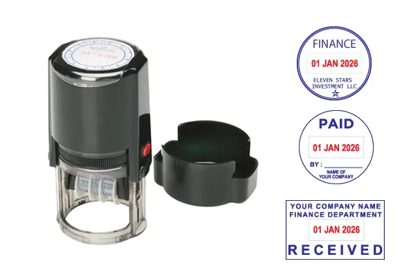 Round Company Stamp with Date