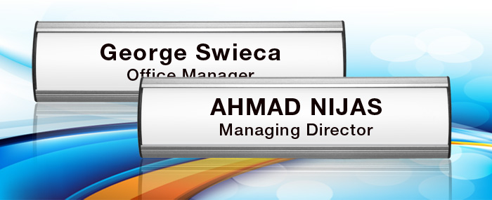 curve type office name plate